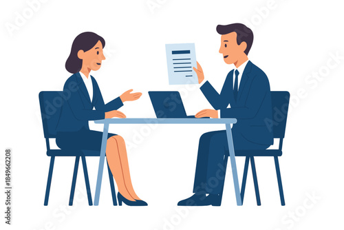 Business meeting with glowing effects