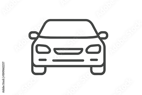 Car icon on grey gradient background