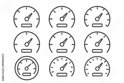 Multiple Gauges on Gray Background