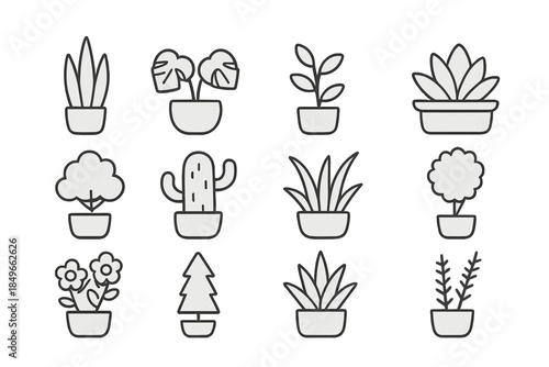 Collection of Potted Plant Icons
