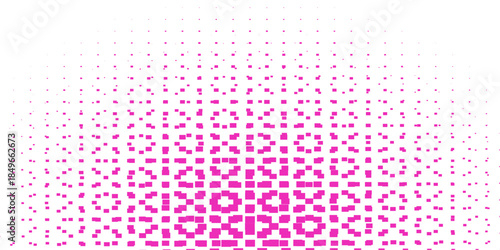Abstract halftone trendy pink backgrond. Trend design rectangle art modern simple