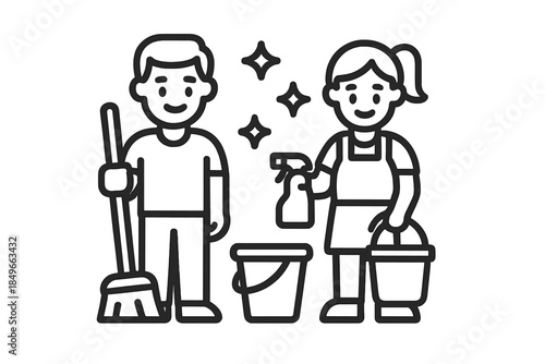 Cleaning team icon