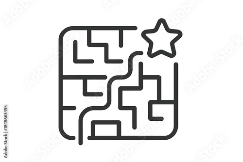 Maze with a star at the end