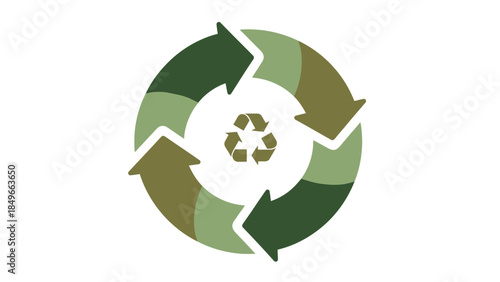 Recycling Symbol And Circular Economy Concept With Arrows Illustrating Sustainable Resource Management