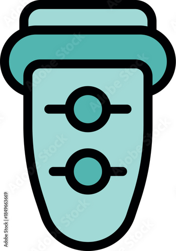 Modern electric epilator with on and off buttons for effective hair removal