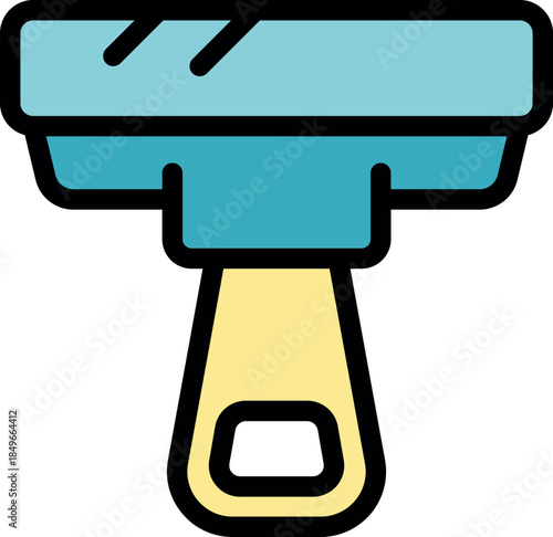 Cleaning tool featuring an ergonomic handle, ideal for scrubbing and washing various surfaces