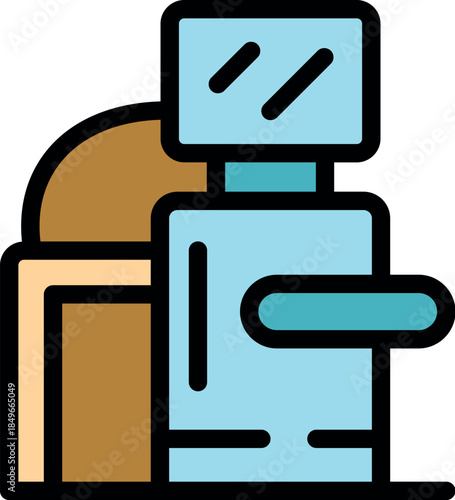 Water cooler with a minimalist design providing hydration in a professional or residential setting