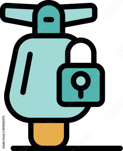 Padlock securing a scooter, symbolizing safety, anti theft measures, and responsible ownership in scooter sharing or rental services