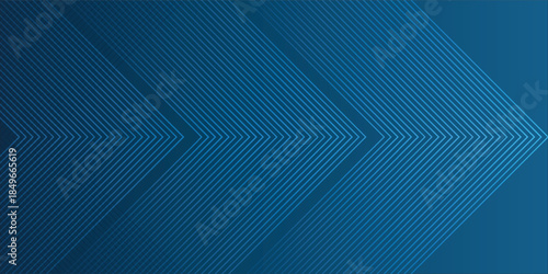 Dark Blue Abstract Background with Glowing Arrow Lines for Technology, Featuring a futuristic Concept with Modern Glossy Blue Geometric Lines Design, Ideal for Banners, Covers, 
