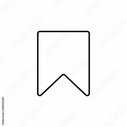Minimalist bookmark line icon for marking pages or saving favorites. High-quality vector outline perfect for education apps, library websites, and digital interface design.