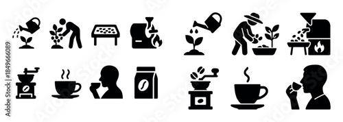 Coffee Production Icons