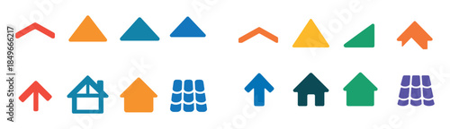Colorful Roof Icons