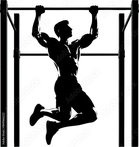 Minimalist Vector of Man Doin...