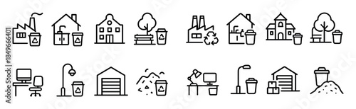 Waste Sorting Icons