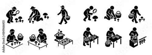 Mushroom Foraging Icons