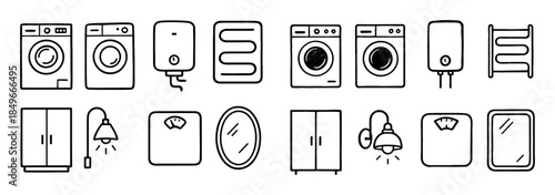 Bathroom Appliance Icons