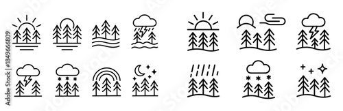 Minimalist Forest Icons