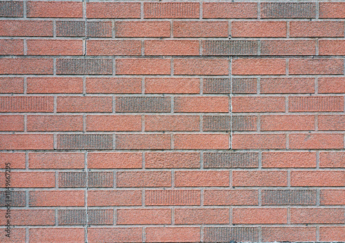 Rough Red Brick Wall Close Texture