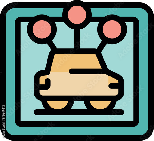 Self driving vehicle being monitored and controlled remotely via a digital interface, showcasing location tracking and connectivity