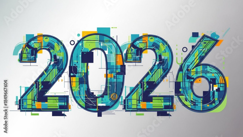 Vibrant 2026 Year Graphic Design