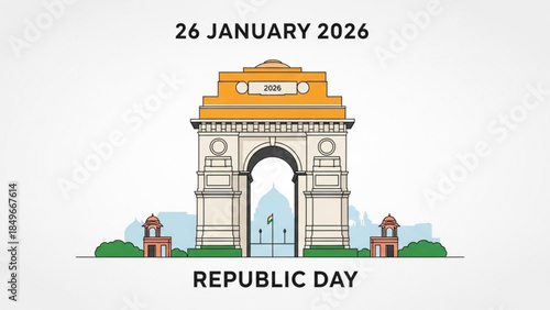 Republic Day Celebration India 2026, Indian Gate Landmark Architecture