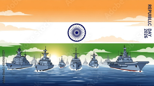 Indian Navy Ships Celebrate Republic Day 2026 with Patriotic Pride and Naval Fleet in Action