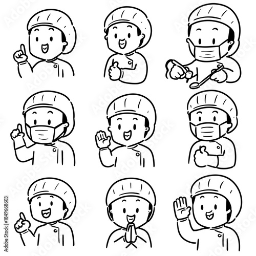 vector set of dentist cartoon