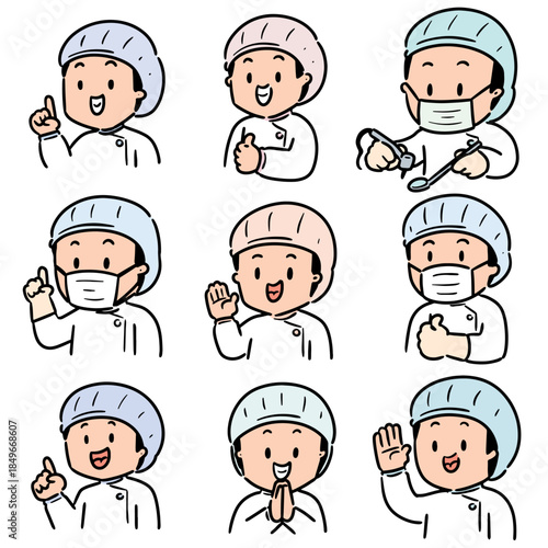 vector set of dentist cartoon