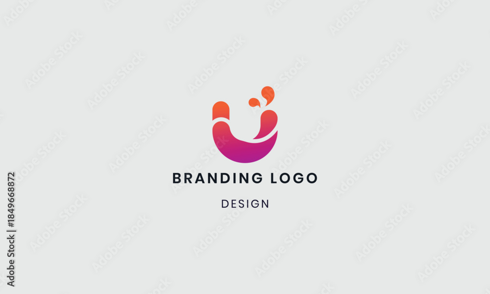 Fototapeta premium letter U initial vector logo initial vector logo