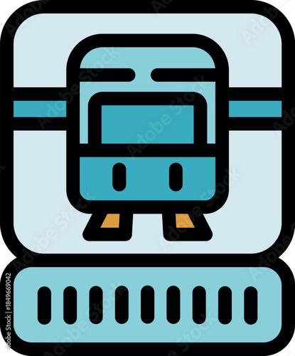 Train ticket purchase app icon representing easy access to public transport for travel and commuting