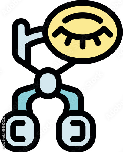 Eyelash curler designed for achieving perfectly curled lashes, enhancing eye beauty and makeup application