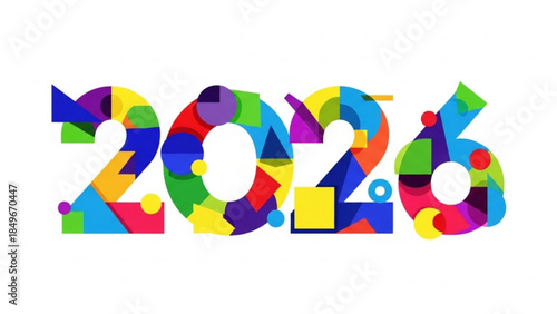 Colorful 2026 Year Graphic Design