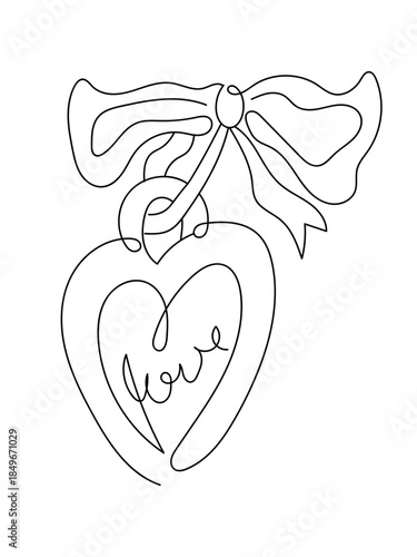 key chain love line art