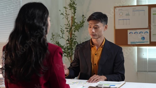 Human resources manager interviewing a candidate