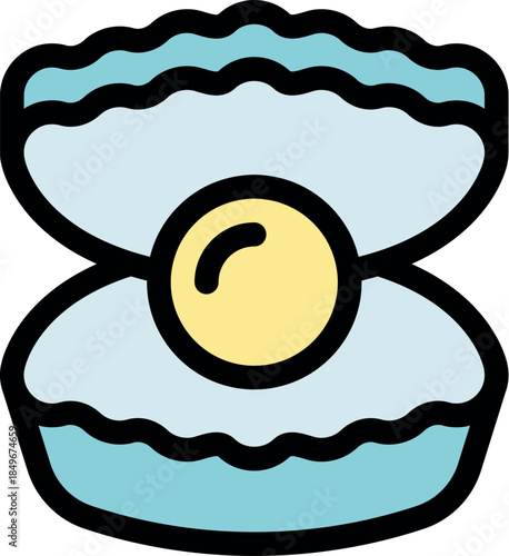 Open oyster revealing a perfect round pearl, a treasure from the ocean depths