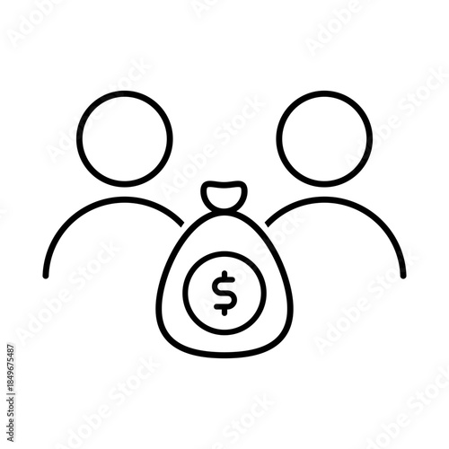 Sales department icon. Business team Illustration sign. Sales symbol. Partners logo.