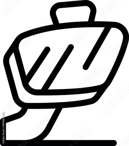 Car rearview mirror ensuring safe driving by providing clear visibility of the road behind