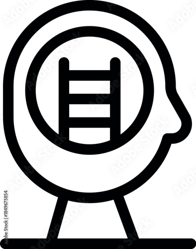 Conceptual illustration representing introspection, self discovery, and the journey of exploring one's thoughts and emotions