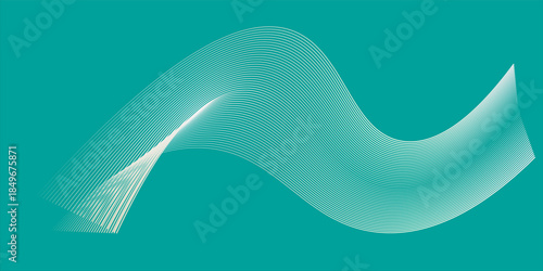 A 3D render of a light background with abstract black lines elegant gren tea