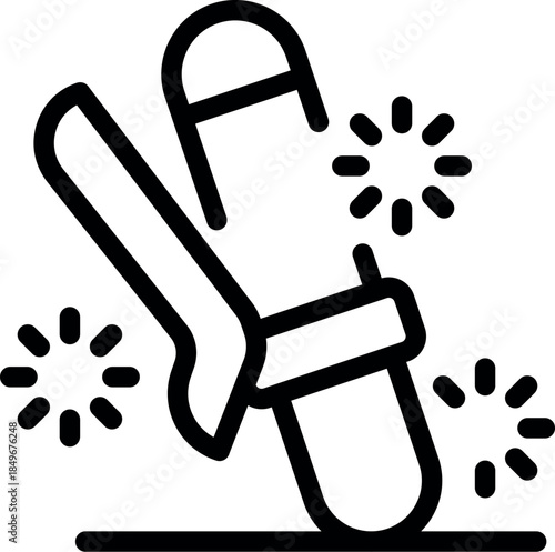 Snowboarder jumping and performing trick with snowboard spinning and making sparks