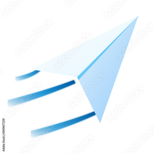 Minimalist Paper Plane Icon - Modern Message Send Symbol Vector for Communication UI Design