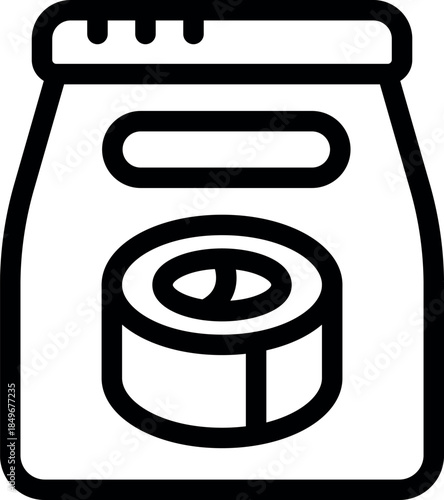 Sushi roll pack representing japanese food culture and cuisine, ideal for restaurants, food blogs, and menu designs