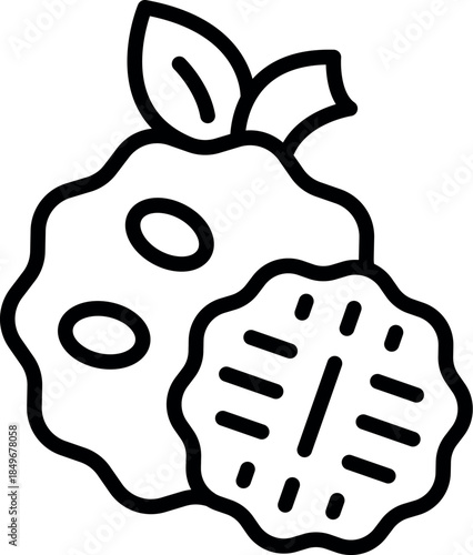 Close up of exotic garcinia cambogia fruit, showcasing its unique internal structure with seeds and pulp, highlighting its potential health benefits