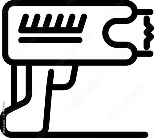 Hot melt glue gun emitting hot glue, ideal for crafting, diy projects, and repairs