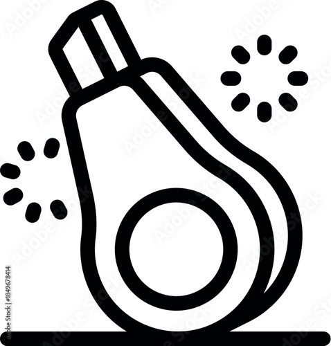 Correction tape dispenser rolling on a surface, leaving a trail of correction fluid and shining