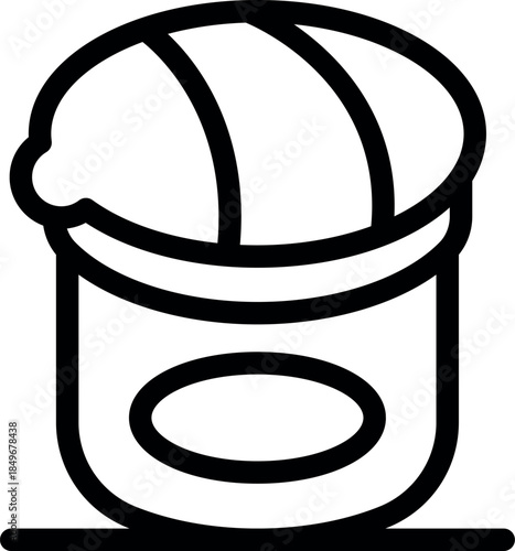 Yogurt cup with a sealed lid, ensuring product quality and extending shelf life, perfect for healthy snacks or breakfast