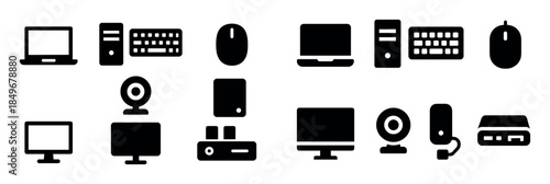 Black Gadget Icons