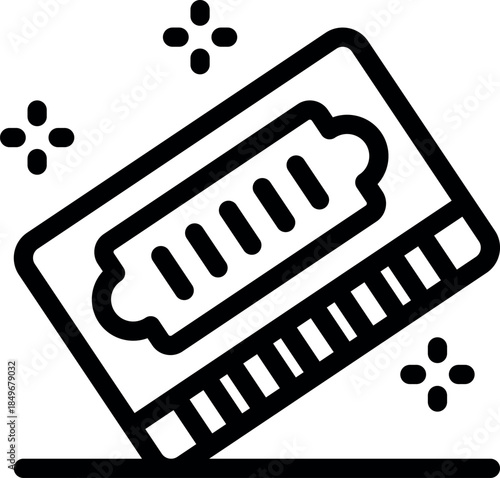 Ram memory module undergoing data processing, enhancing computer performance