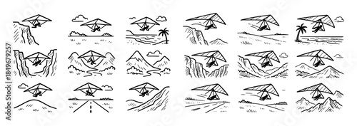 Hang Gliding Icons