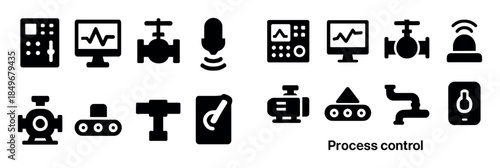 Minimal Process Control Icons
